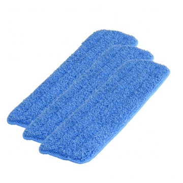 Microfiber Floor Pads, 18", Blue, Pack Of 10 Pads